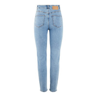 Mom Fit High Waist Jeans, light blue denim