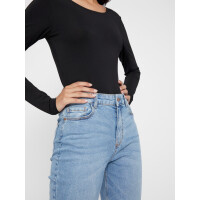 Mom Fit High Waist Jeans, light blue denim