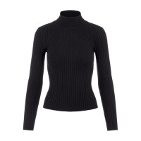 Turtleneck Strickpulli, schwarz