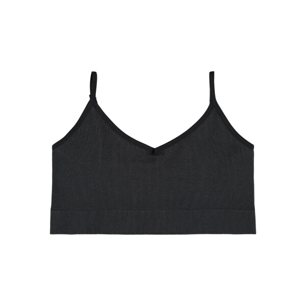 LMTD Bralette in Rippoptik, schwarz