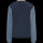 Sweatshirt in mauve mit blauen &Auml;rmeln und Kontrasteins&auml;tzen