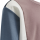 Sweatshirt in mauve mit blauen &Auml;rmeln und Kontrasteins&auml;tzen