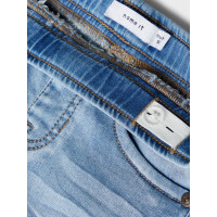 Jeans mit Power Stretch und Kordel, hellblau