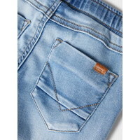 Jeans mit Power Stretch und Kordel, hellblau