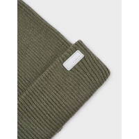 Kids Strickm&uuml;tze mit gerippter Struktur, olive