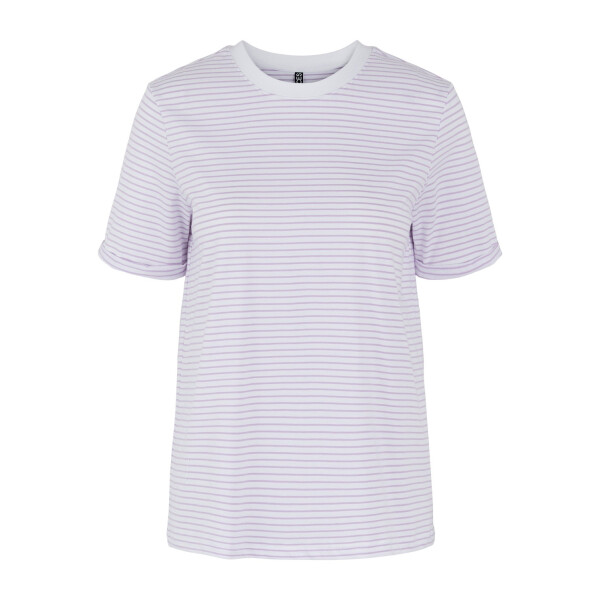 Ringel T-Shirt organic, wei&szlig;/lila