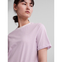 Ringel T-Shirt organic, wei&szlig;/lila