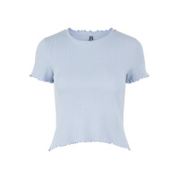 T-Shirt in Rippoptik, hellblau