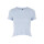 T-Shirt in Rippoptik, hellblau