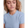 T-Shirt in Rippoptik, hellblau