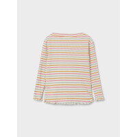 Mini Ripp Langarm-Shirt gestreift, rosa, hellblau, curry