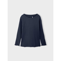 Ripp Langarm-Shirt, dunkelblau 104