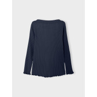 Ripp Langarm-Shirt, dunkelblau 110