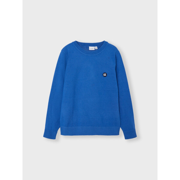 Kids Feinstrick Sweatshirt mit Patch, royal blau