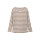 Geripptes Langarmshirt mit Streifen, beige/wei&szlig;