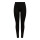 Pieces gerippte Leggings, schwarz