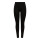 Pieces gerippte Leggings, schwarz