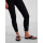 Pieces gerippte Leggings, schwarz