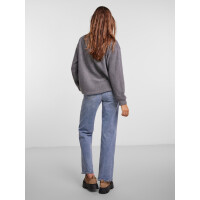 Pieces Fleecepullover, grau