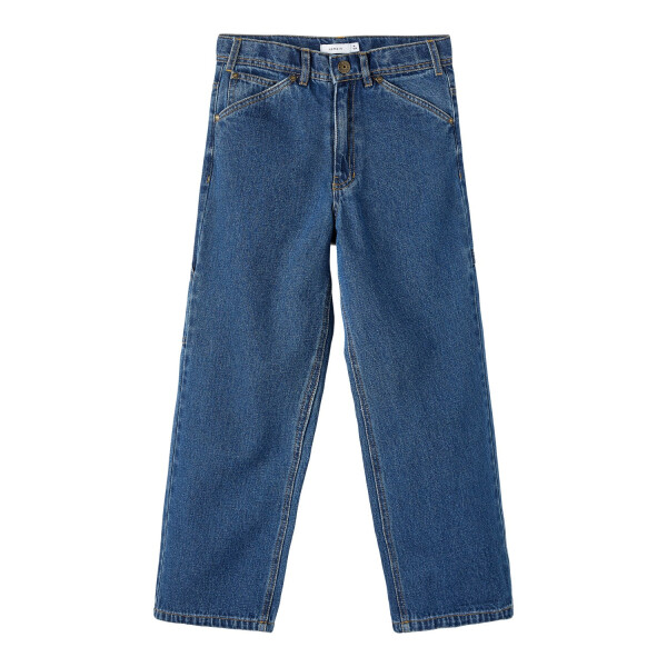 Kids Jeans im Baggy-Fit mit Details an den Seiten, blau