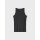 Kids Tanktop mit breiten Tr&auml;gern in Rippoptik, schwarz