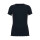 Kids T-Shirt mit breiten Rippstreifen, schwarz