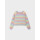 Kids Cropped Strickpullover mit Streifen,Pastell Regenbogen