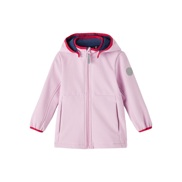 Kids Softshell-Jacke mit roten Details, rosa 116