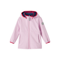 Kids Softshell-Jacke mit roten Details, rosa 116