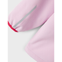 Kids Softshell-Jacke mit roten Details, rosa 116