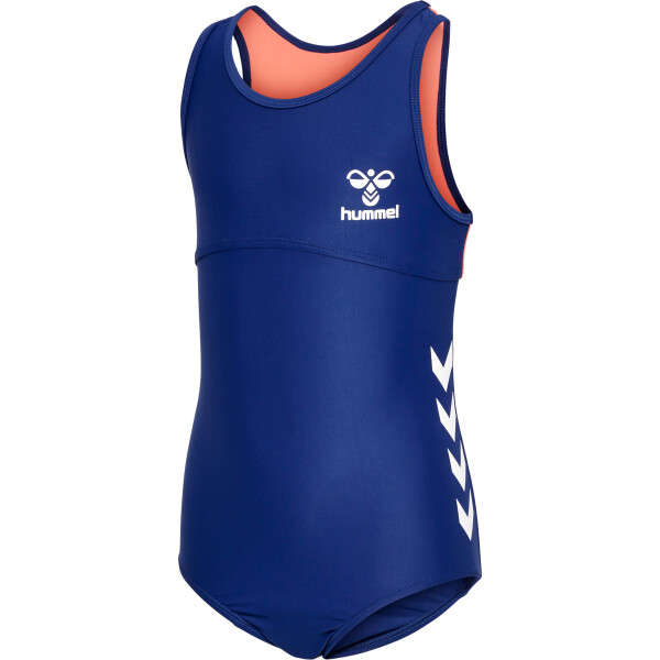 Hummel Badeanzug, blau/neonpink