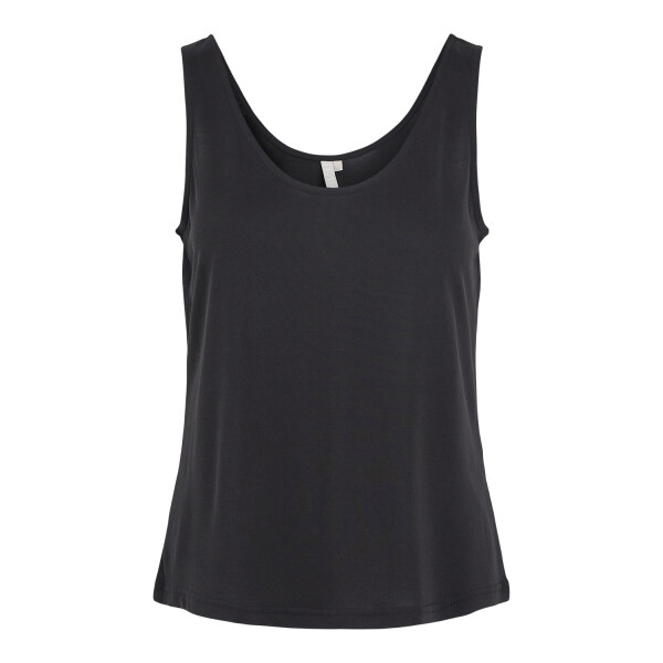 Pieces Tank Top aus flie&szlig;endem Stoff, schwarz