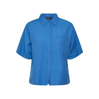 Bluse mit kurzen &Auml;rmeln, blau