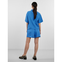 Bluse mit kurzen &Auml;rmeln, blau
