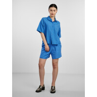 Bluse mit kurzen &Auml;rmeln, blau