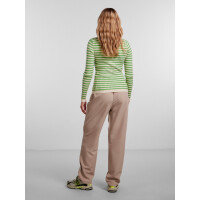 Langarmshirt gerippt, gr&uuml;n/wei&szlig; gestreift