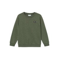 Kids NOOS Sweatshirt mit Patch, olivegr&uuml;n