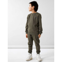 Kids NOOS Sweatshirt mit Patch, olivegr&uuml;n