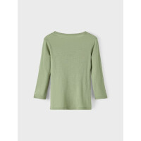 Langarmshirt Wolle gerippt, gr&uuml;n 110