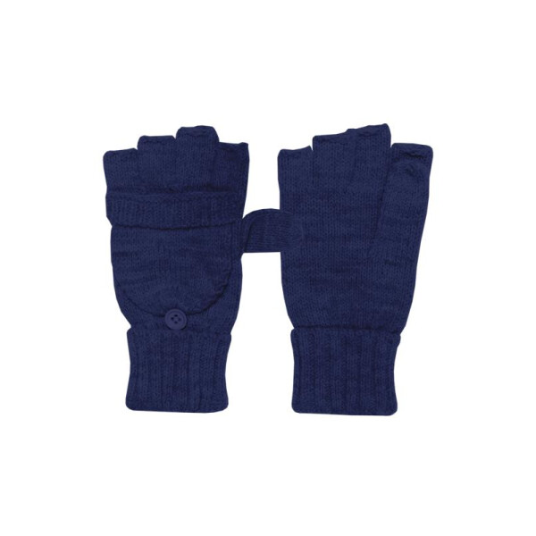 KIDS-Strickhandschuhe mit Fingerkappe, dunkelblau
