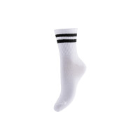 Socken, wei&szlig; mit schwarzen Streifen