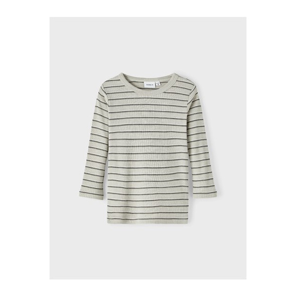 Ripp Langarmshirt, gestreift gr&uuml;n/schwarz