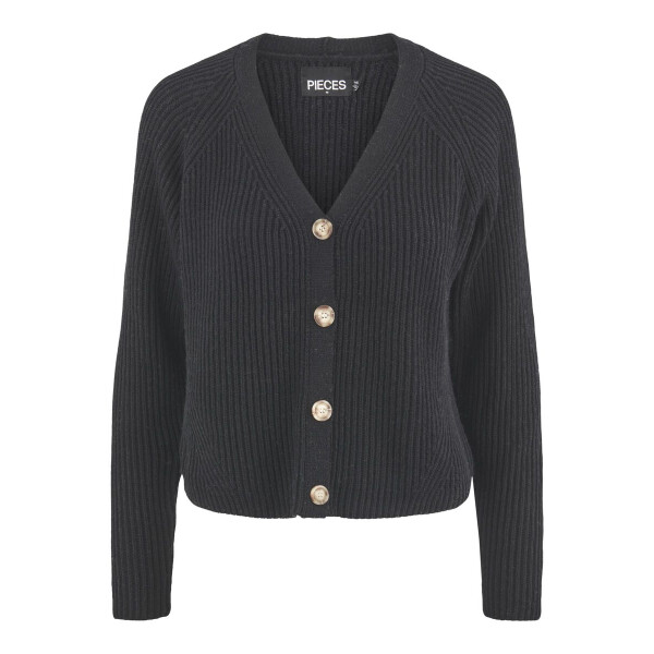 Pieces Feinstrickcardigan, schwarz