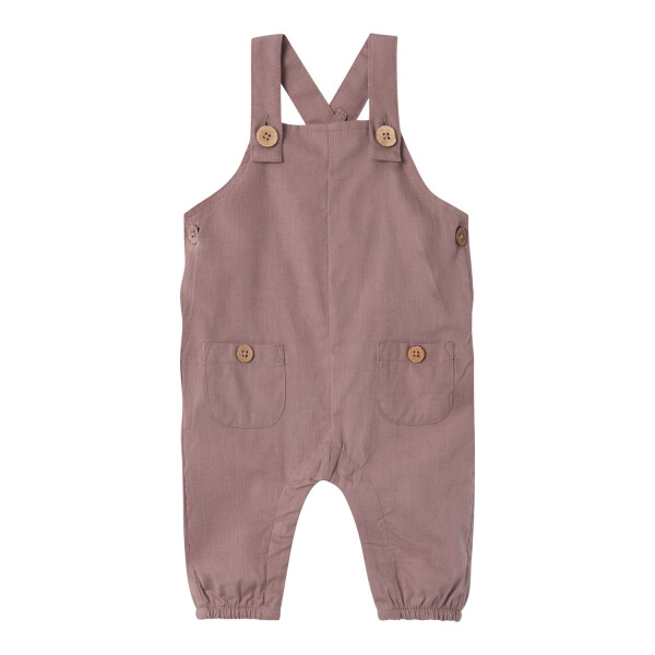 Baby Einteiler mit Kn&ouml;pfen und Taschen, aubergine