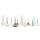 Spiralkerzen, Smokey Blau Mix, 10 Stk