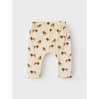 LilAtelier Hose mit L&ouml;wen, beige