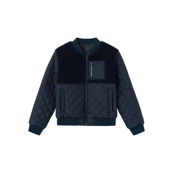 Stepp Bomberjacke mit Teddydetail, dunkelblau