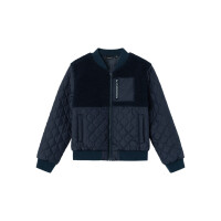 Stepp Bomberjacke mit Teddydetail, dunkelblau