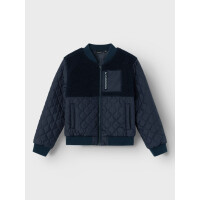 Stepp Bomberjacke mit Teddydetail, dunkelblau
