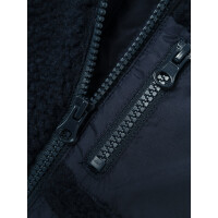 Stepp Bomberjacke mit Teddydetail, dunkelblau